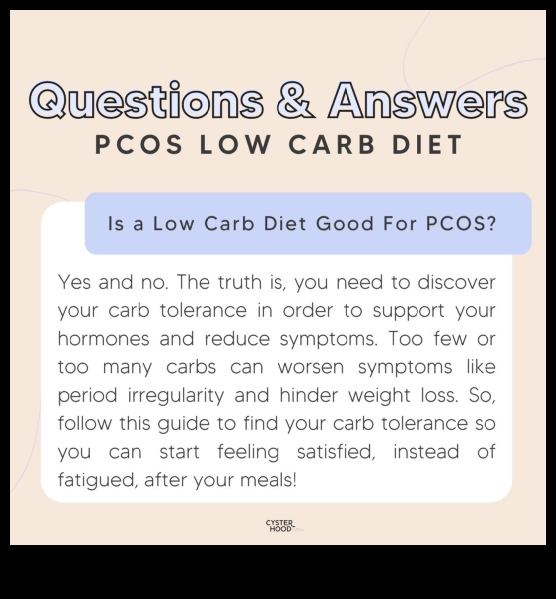 Ролята на диетите с ниско съдържание на въглехидрати в управлението на PCOS: цялостен подход