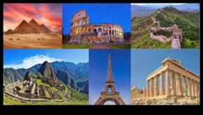 Наследени пейзажи Панорамна гледка в противовес на традиционно чудеса от завършен ​​глобален